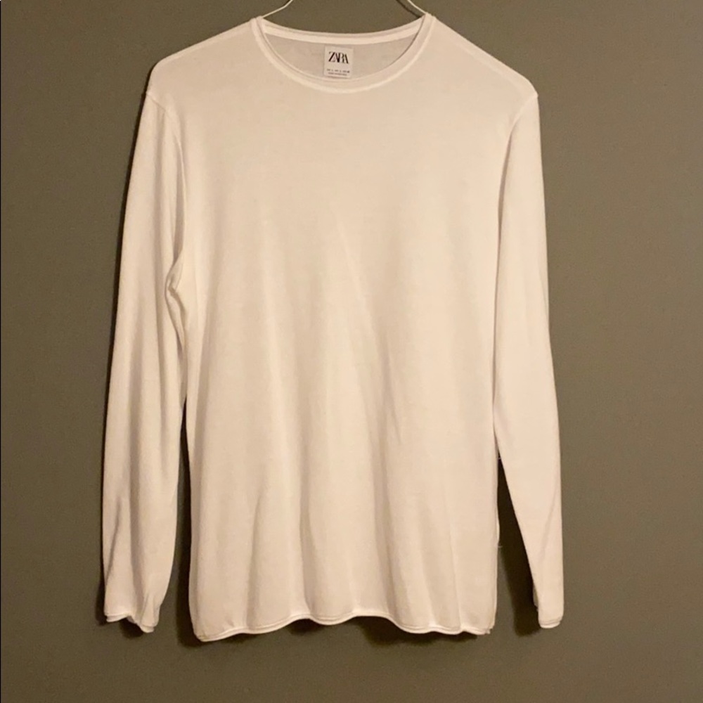 Zara Men’s White Sweater, Size Large